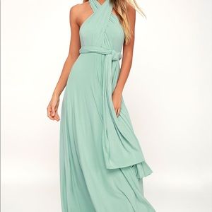 Sage green convertible dress from Lulu’s